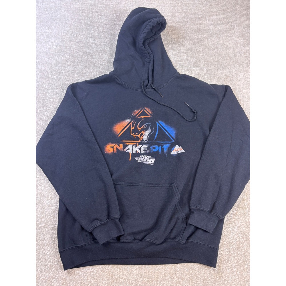 Indy 500 Snake Pit 2018 Hoodie Black Deadmau5 Diplo EDM Festival Large